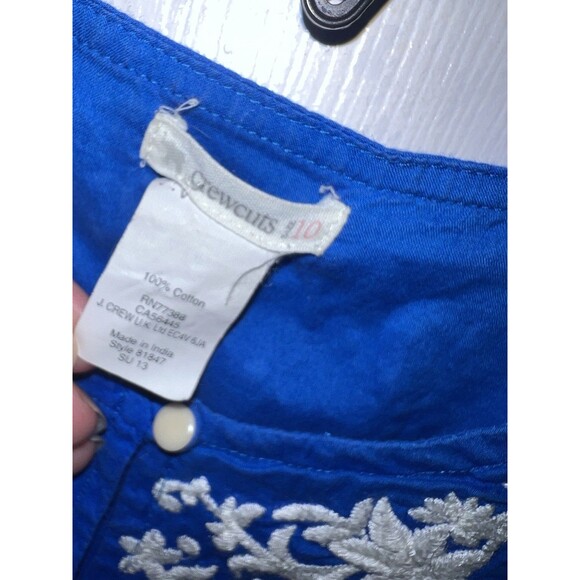 Crewcuts Girls Fit & Flare Sleeveless Dress Embroidered Royal Blue White Size 10 - Picture 4 of 8